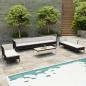 Preview: ARDEBO.de - 10-tlg. Garten-Lounge-Set mit Auflagen Poly Rattan Schwarz