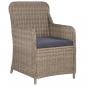 Preview: 7-tlg. Garten-Essgruppe Poly Rattan Braun