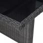 Preview: 9-tlg. Garten-Essgruppe Poly Rattan Schwarz