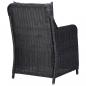 Preview: 9-tlg. Garten-Essgruppe Poly Rattan Schwarz