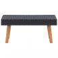 Preview: Garten-Couchtisch Poly Rattan Schwarz