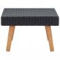 Preview: Garten-Couchtisch Poly Rattan Schwarz