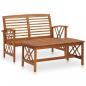 Preview: ARDEBO.de - 2-tlg. Garten-Lounge-Set Massivholz Akazie