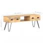 Preview: TV-Schrank 120x35x45 cm Mango Massivholz