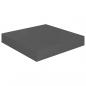 Preview: Schweberegale 2 Stk. Hochglanz-Grau 23x23,5x3,8 cm MDF