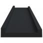 Preview: Bilderleisten 2 Stk. Schwarz 40x9x3 cm MDF 