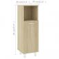 Preview: Badezimmerschrank Sonoma-Eiche 30x30x95 cm Holzwerkstoff