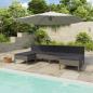 Preview: ARDEBO.de - 6-tlg. Garten-Lounge-Set mit Auflagen Poly Rattan Grau