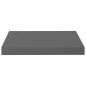 Preview: Schweberegale 2 Stk. Hochglanz-Grau 40x23x3,8 cm MDF