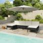 Preview: ARDEBO.de - 6-tlg. Garten-Lounge-Set mit Auflagen Poly Rattan Schwarz 