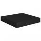 Preview: Schweberegale 2 Stk. Schwarz 23x23,5x3,8 cm MDF