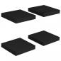 Preview: Schwebende Wandregale 4 Stk. Schwarz 23x23,5x3,8cm MDF