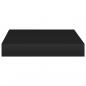 Preview: Schwebende Wandregale 4 Stk. Schwarz 23x23,5x3,8cm MDF