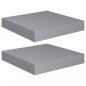 Preview: Schweberegale 2 Stk. Grau 23x23,5x3,8 cm MDF