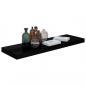 Preview: Schweberegale 2 Stk. Hochglanz-Schwarz 80x23,5x3,8 cm MDF