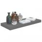 Preview: Schweberegale 2 Stk. Hochglanz-Grau 60x23,5x3,8 cm MDF