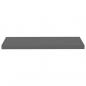 Preview: Schweberegale 2 Stk. Hochglanz-Grau 80x23,5x3,8 cm MDF