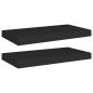 Preview: Schweberegale 2 Stk. Schwarz 50x23x3,8 cm MDF