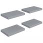 Preview: Schwebende Wandregale 4 Stk. Grau 40x23x3,8cm MDF