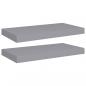 Preview: Schweberegale 2 Stk. Grau 50x23x3,8 cm MDF