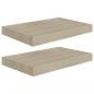 Preview: Schwebende Wandregale 2 Stk. Eichefarben 40x23x3,8cm MDF