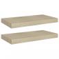 Preview: Schwebende Wandregale 2 Stk. Eichefarben 50x23x3,8cm MDF