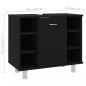 Preview: Badezimmerschrank Schwarz 60x32x53,5 cm Holzwerkstoff