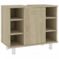 Preview: Badezimmerschrank Sonoma-Eiche 60x32x53,5 cm Holzwerkstoff