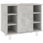 Preview: Badezimmerschrank Betongrau 60x32x53,5 cm Holzwerkstoff