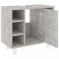 Preview: Badezimmerschrank Betongrau 60x32x53,5 cm Holzwerkstoff