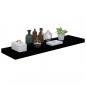 Preview: Schweberegale 2 Stk. Hochglanz-Schwarz 90x23,5x3,8 cm MDF