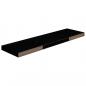 Preview: Schweberegale 2 Stk. Hochglanz-Schwarz 90x23,5x3,8 cm MDF