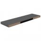 Preview: Schweberegale 2 Stk. Hochglanz-Grau 90x23,5x3,8 cm MDF