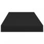 Preview: Schwebendes Wandregal Schwarz 60x23,5x3,8 cm MDF