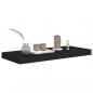 Preview: Schweberegale 2 Stk. Schwarz 60x23,5x3,8cm MDF