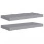 Preview: Schwebende Wandregale 2 Stk. Grau 60x23,5x3,8cm MDF