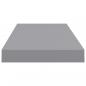 Preview: Schweberegale 4 Stk. Grau 60x23,5x3,8cm MDF