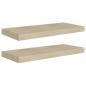 Preview: Schwebende Wandregale 2 Stk. Eichefarben 60x23,5x3,8cm MDF