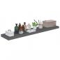 Preview: Schweberegale 2 Stk. Hochglanz-Grau 120x23,5x3,8 cm MDF