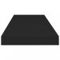 Preview: Schweberegale 2 Stk. Schwarz 80x23,5x3,8 cm MDF