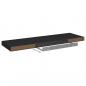 Preview: Schweberegale 2 Stk. Schwarz 80x23,5x3,8 cm MDF