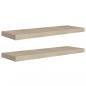 Preview: Schweberegale 2 Stk. Eiche-Optik 80x23,5x3,8 cm MDF