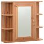 Preview: Bad-Spiegelschrank Eichefarben 66x17x63 cm MDF