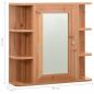 Preview: Bad-Spiegelschrank Eichefarben 66x17x63 cm MDF