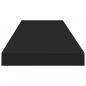 Preview: Schweberegale 4 Stk. Schwarz 90x23,5x3,8 cm MDF