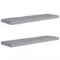 Preview: Schwebende Wandregale 2 Stk. Grau 90x23,5x3,8cm MDF