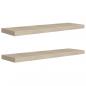 Preview: Schweberegale 2 Stk. Eichen-Optik 90x23,5x3,8 cm MDF