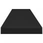 Preview: Schweberegale 2 Stk. Schwarz 120x23,5x3,8 cm MDF