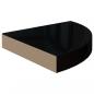 Preview: Eck-Schweberegale 2 Stk. Hochglanz-Schwarz 25x25x3,8 cm MDF