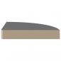 Preview: Eck-Schweberegale 2 Stk. Hochglanz-Grau 25x25x3,8 cm MDF